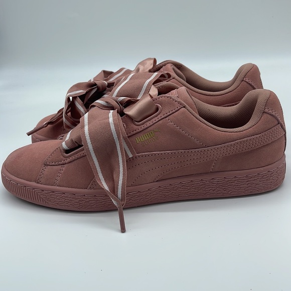 Puma Suede Heart Satin II Women's Shoes Cameo Brown-Cameo Brown 364084-03 - Picture 4 of 10